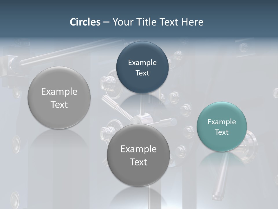 Illustration Of A Secure Bank Vault Up Close PowerPoint Template