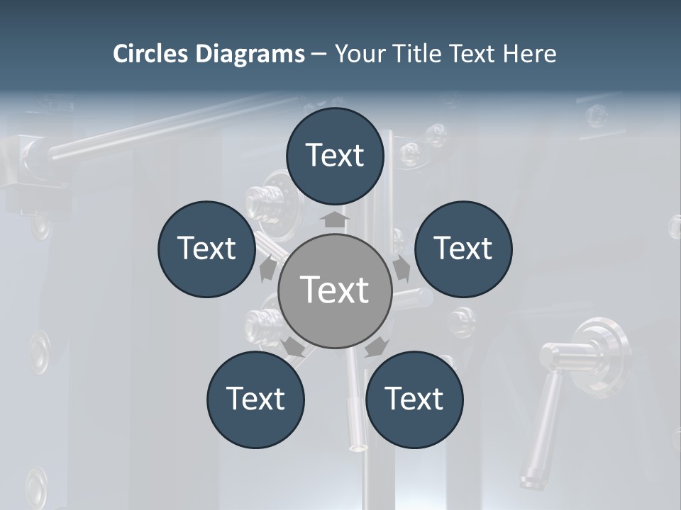 Illustration Of A Secure Bank Vault Up Close PowerPoint Template