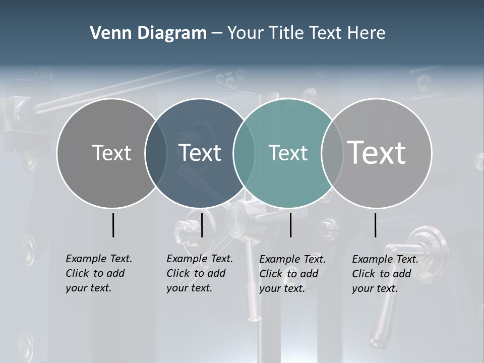Illustration Of A Secure Bank Vault Up Close PowerPoint Template