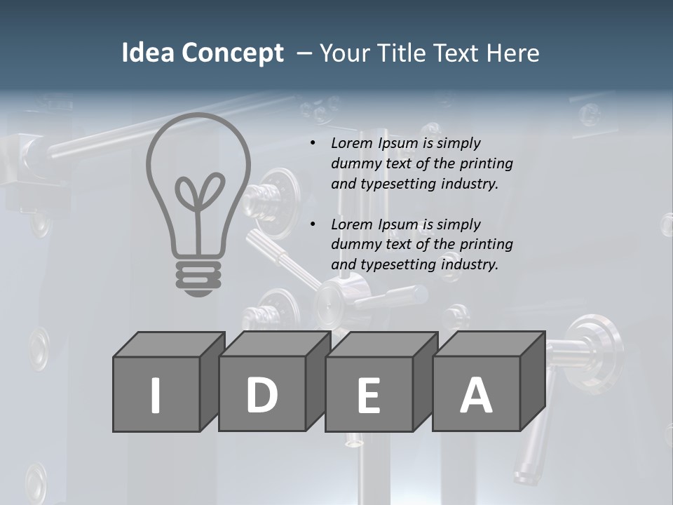 Illustration Of A Secure Bank Vault Up Close PowerPoint Template