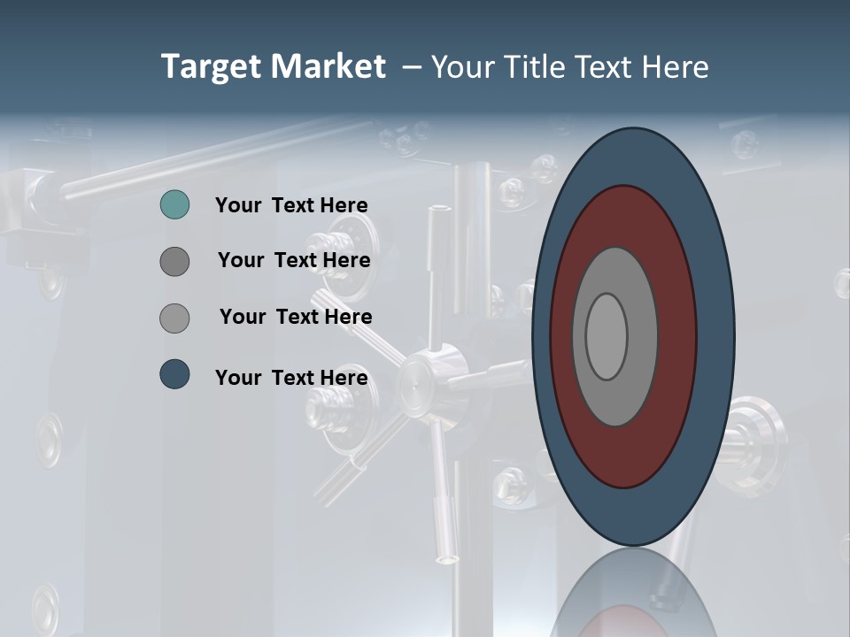 Illustration Of A Secure Bank Vault Up Close PowerPoint Template