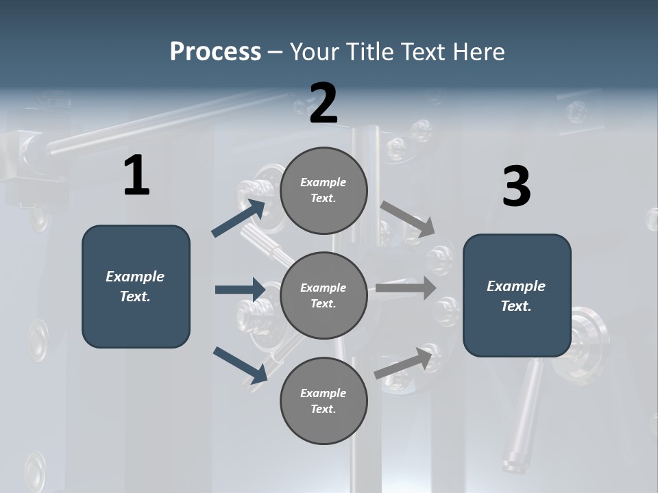 Illustration Of A Secure Bank Vault Up Close PowerPoint Template