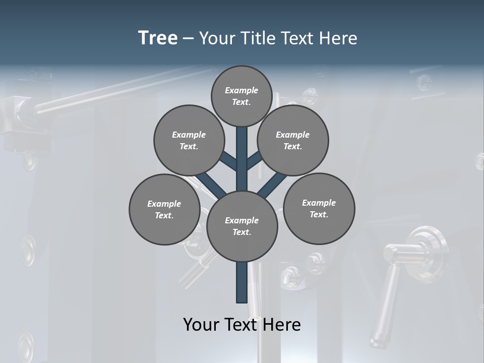 Illustration Of A Secure Bank Vault Up Close PowerPoint Template