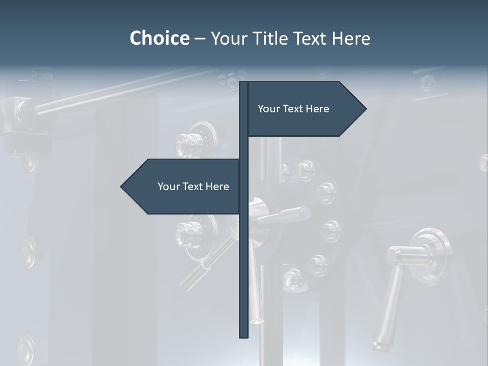 Illustration Of A Secure Bank Vault Up Close PowerPoint Template