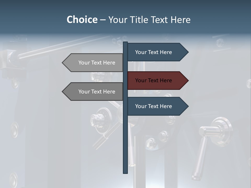 Illustration Of A Secure Bank Vault Up Close PowerPoint Template