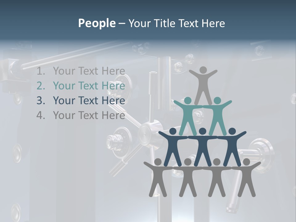 Illustration Of A Secure Bank Vault Up Close PowerPoint Template