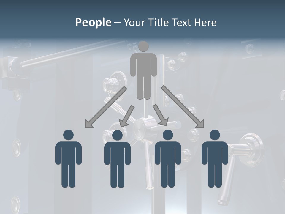 Illustration Of A Secure Bank Vault Up Close PowerPoint Template