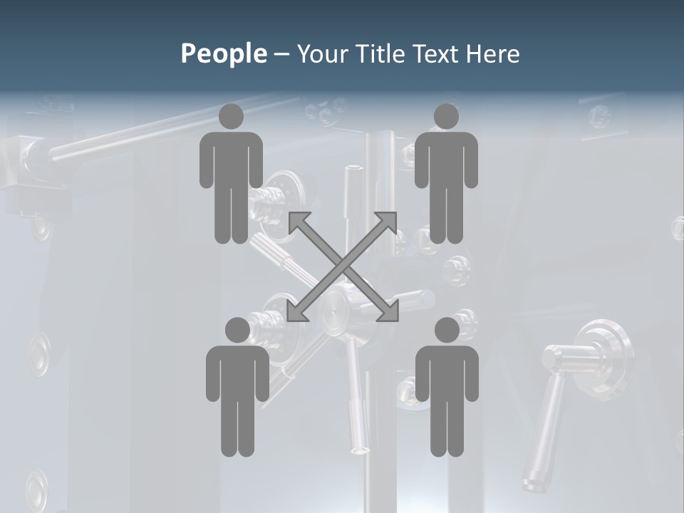Illustration Of A Secure Bank Vault Up Close PowerPoint Template