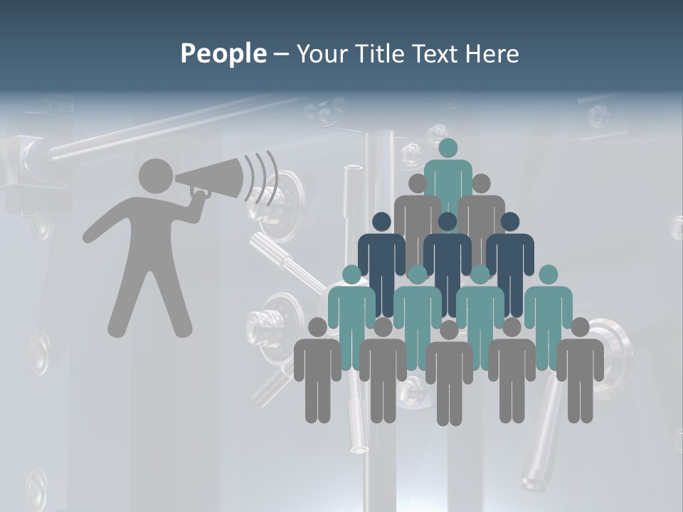 Illustration Of A Secure Bank Vault Up Close PowerPoint Template