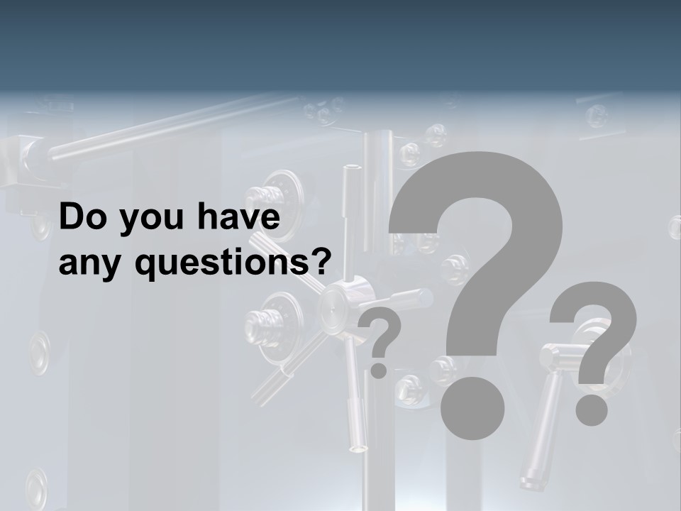 Illustration Of A Secure Bank Vault Up Close PowerPoint Template