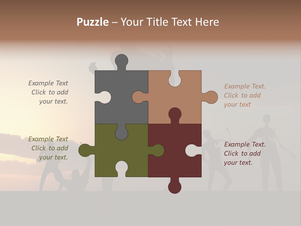 Zombies With A Sky Background PowerPoint Template