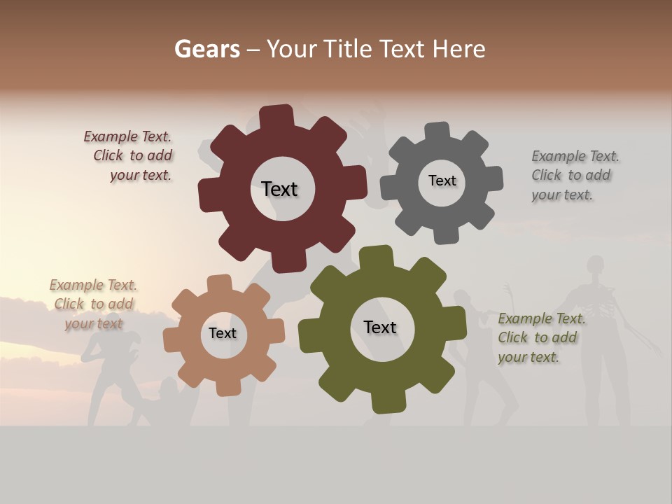 Zombies With A Sky Background PowerPoint Template