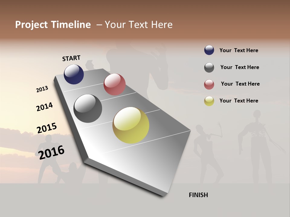 Zombies With A Sky Background PowerPoint Template