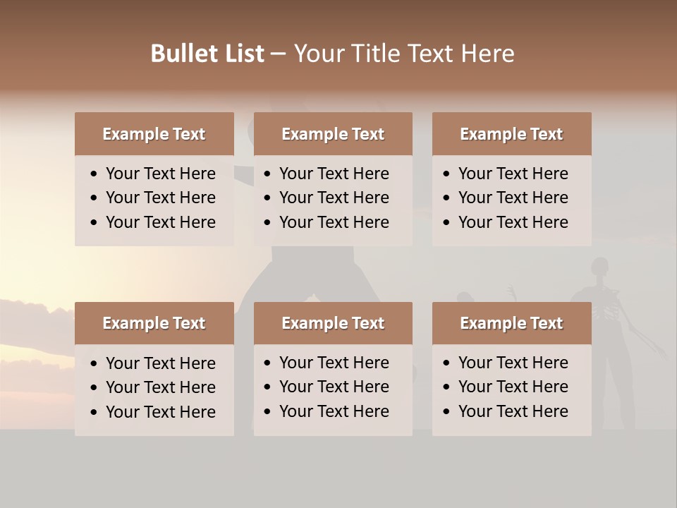 Zombies With A Sky Background PowerPoint Template