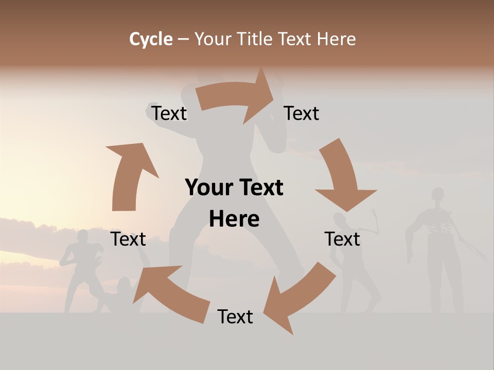 Zombies With A Sky Background PowerPoint Template
