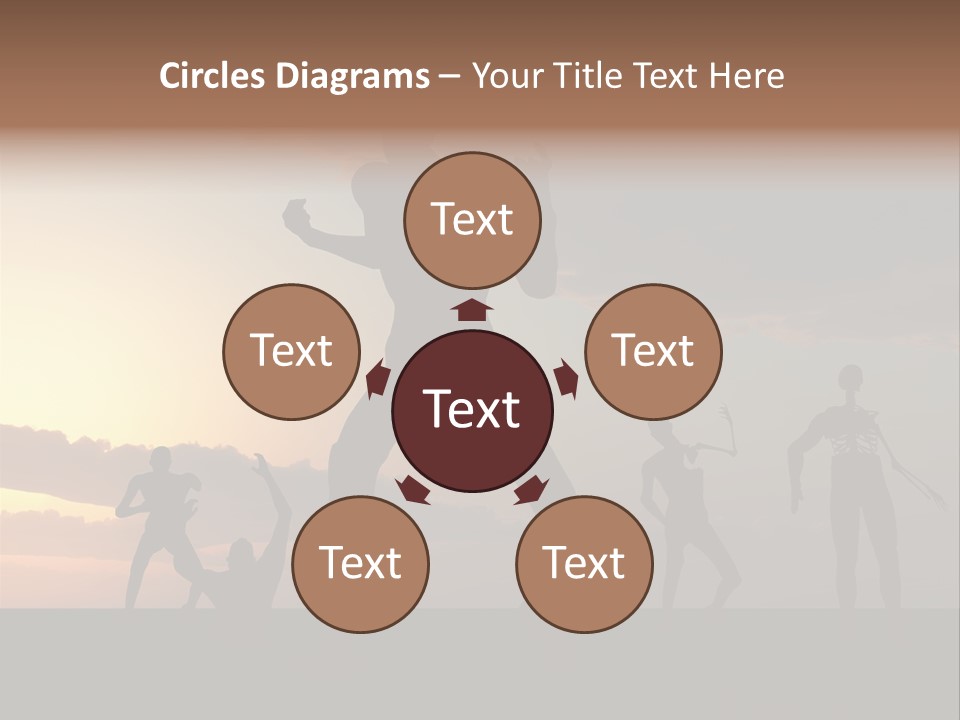 Zombies With A Sky Background PowerPoint Template