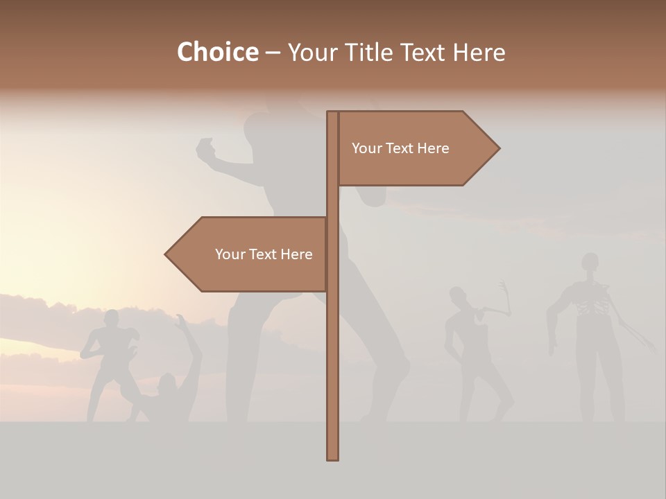 Zombies With A Sky Background PowerPoint Template