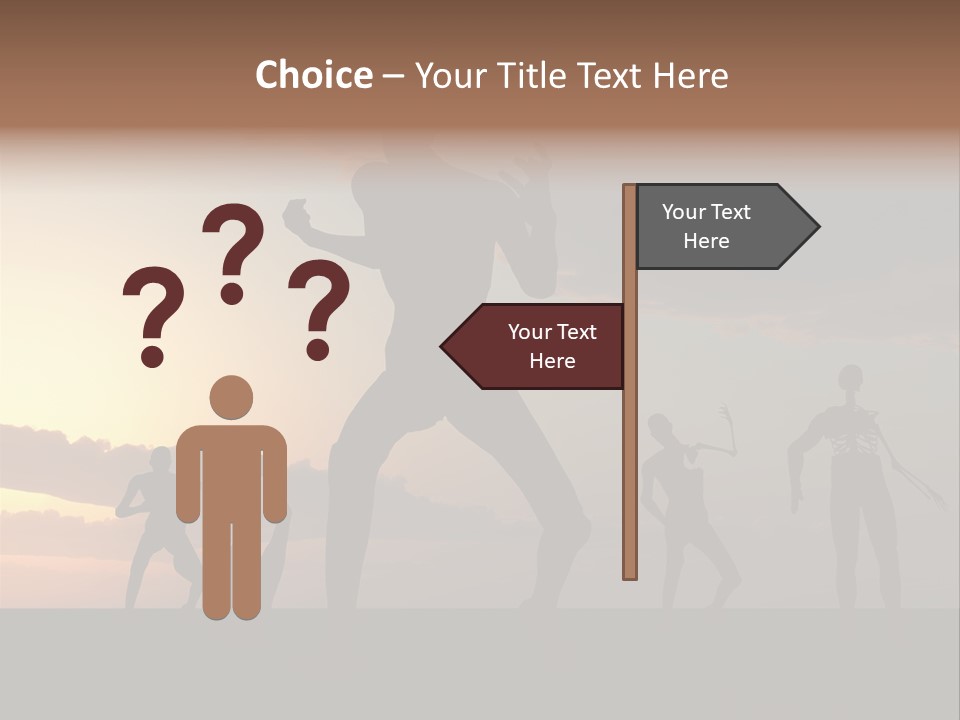 Zombies With A Sky Background PowerPoint Template