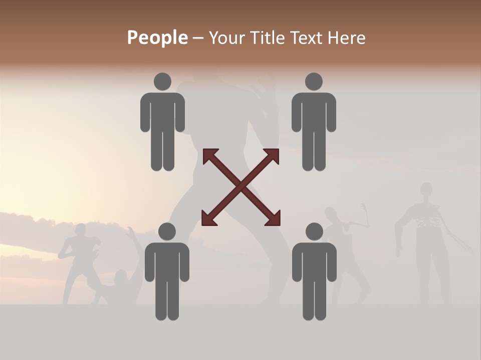 Zombies With A Sky Background PowerPoint Template