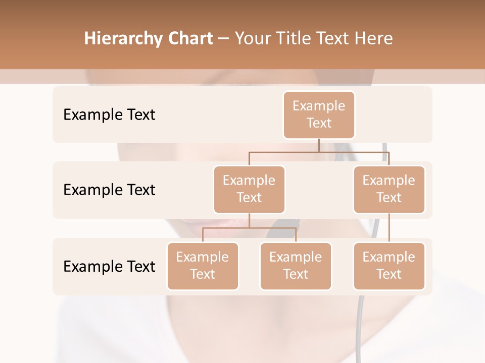 Beautiful Girl Is Using Headset, Isolated On White PowerPoint Template