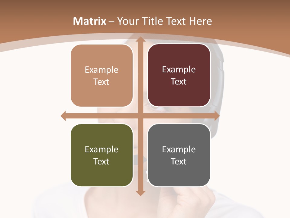 A Woman With A Headset Is Talking On The Phone PowerPoint Template