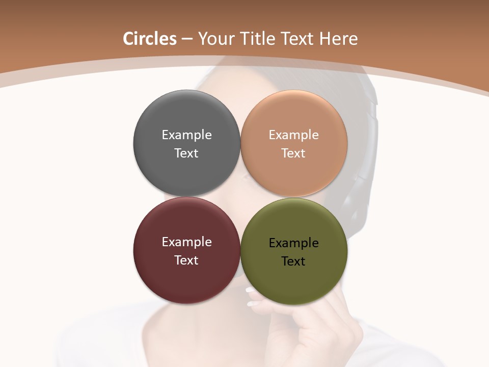 A Woman With A Headset Is Talking On The Phone PowerPoint Template