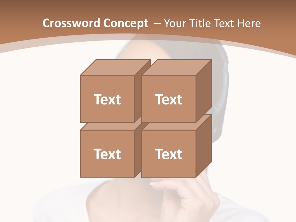 A Woman With A Headset Is Talking On The Phone PowerPoint Template