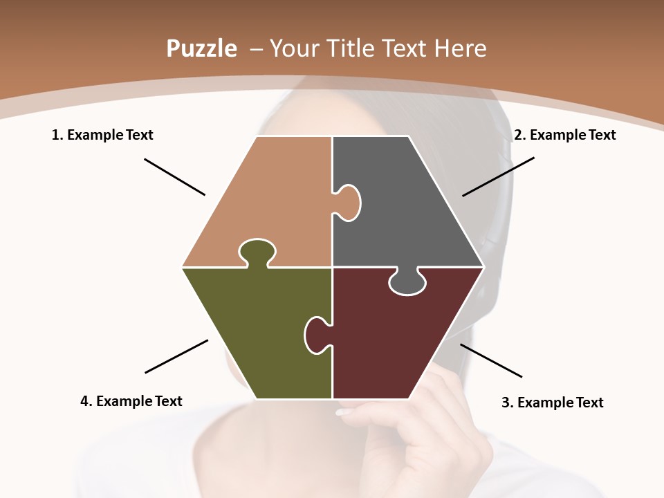 A Woman With A Headset Is Talking On The Phone PowerPoint Template