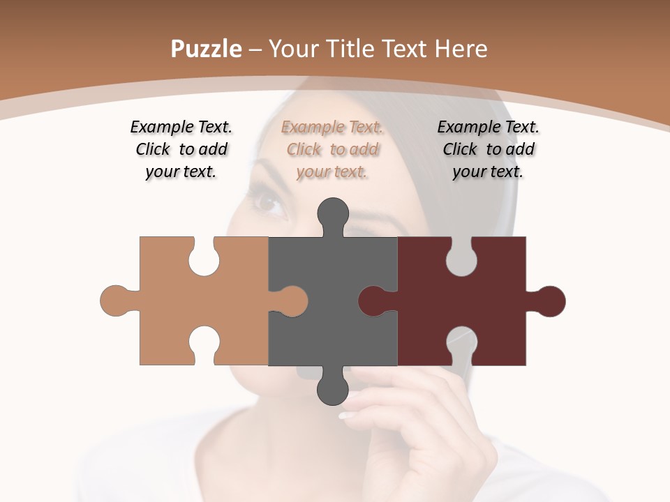 A Woman With A Headset Is Talking On The Phone PowerPoint Template