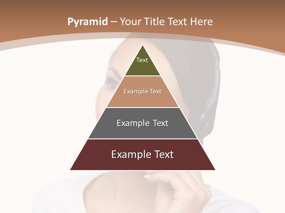 A Woman With A Headset Is Talking On The Phone PowerPoint Template