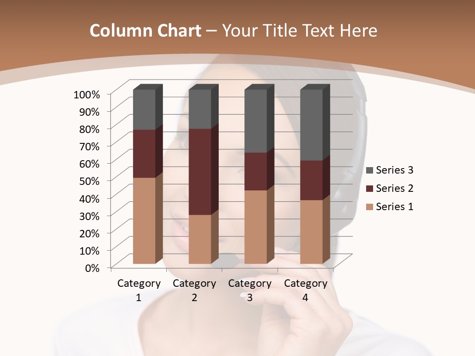A Woman With A Headset Is Talking On The Phone PowerPoint Template