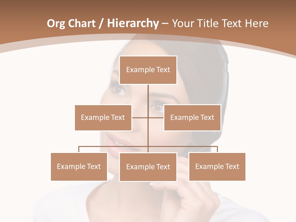 A Woman With A Headset Is Talking On The Phone PowerPoint Template