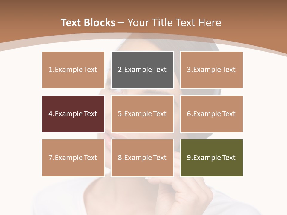 A Woman With A Headset Is Talking On The Phone PowerPoint Template