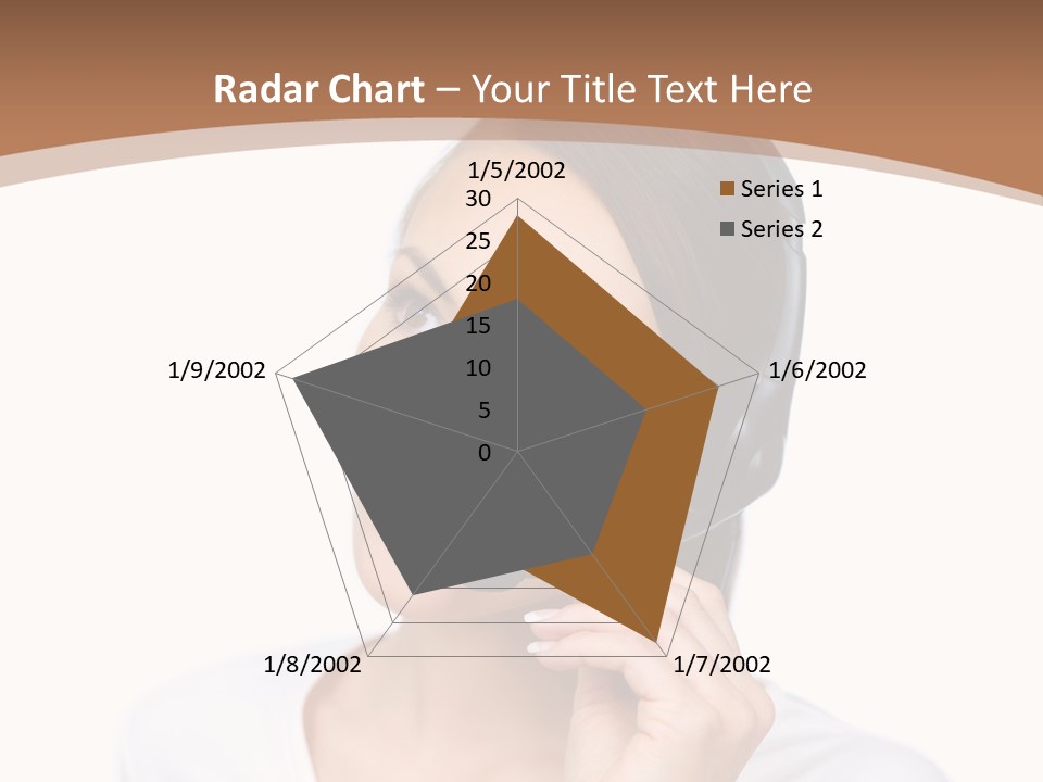 A Woman With A Headset Is Talking On The Phone PowerPoint Template