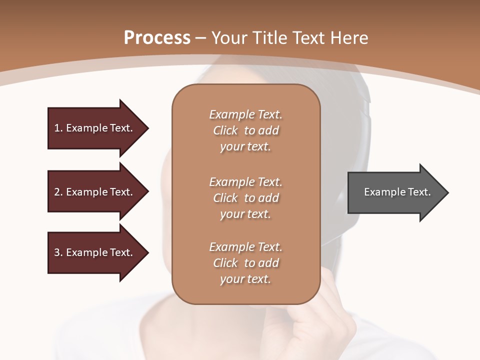 A Woman With A Headset Is Talking On The Phone PowerPoint Template