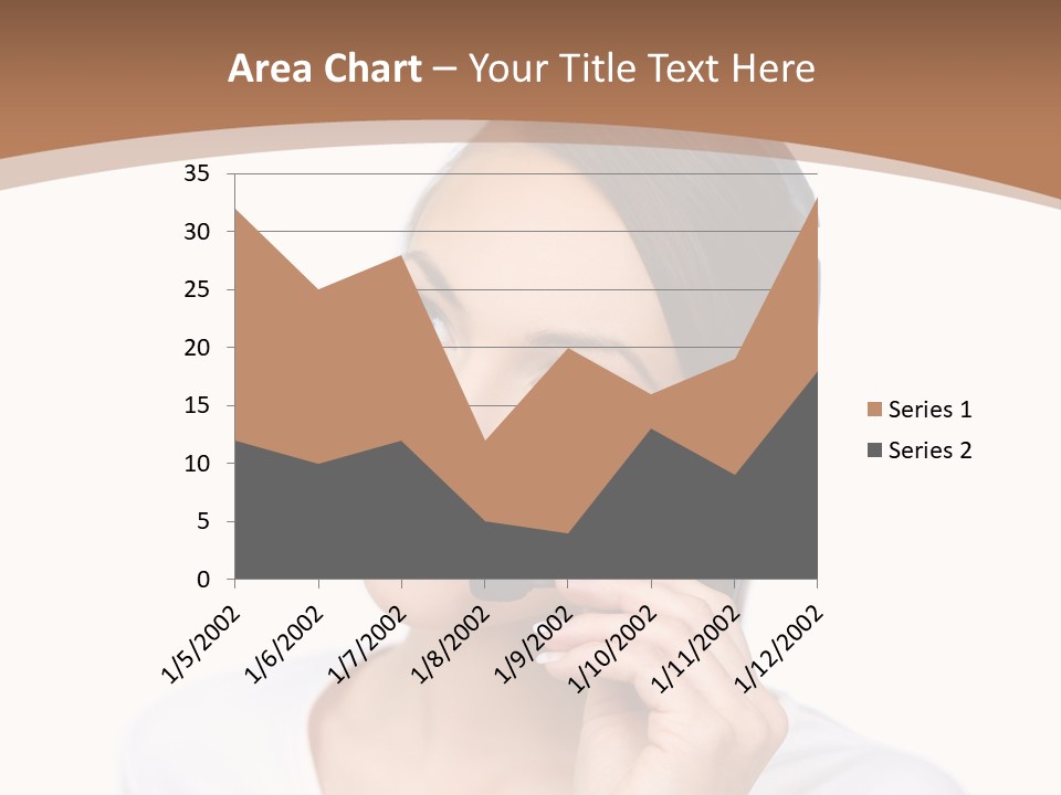 A Woman With A Headset Is Talking On The Phone PowerPoint Template