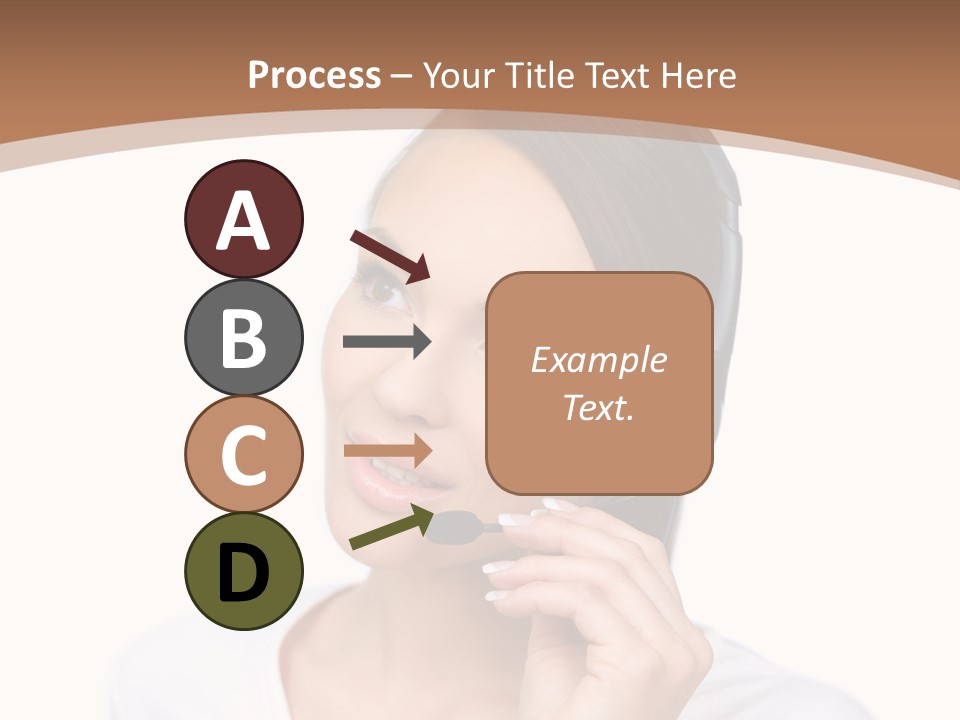 A Woman With A Headset Is Talking On The Phone PowerPoint Template