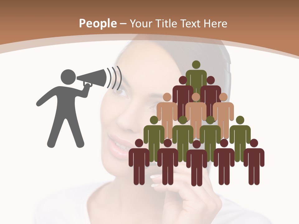 A Woman With A Headset Is Talking On The Phone PowerPoint Template