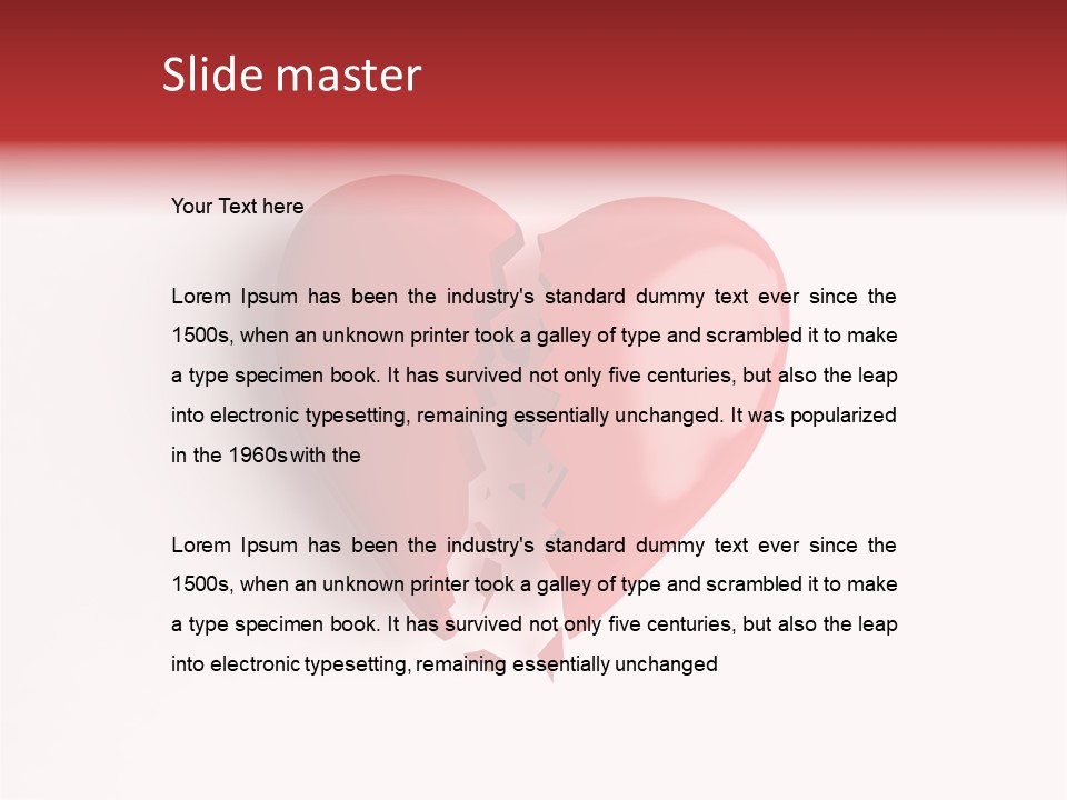 Broken Heart PowerPoint Template