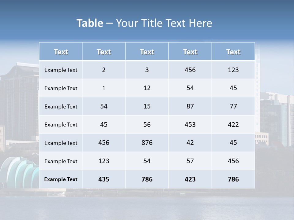 City Of Orlando, Florida With Lake Eola In The Foreground PowerPoint Template