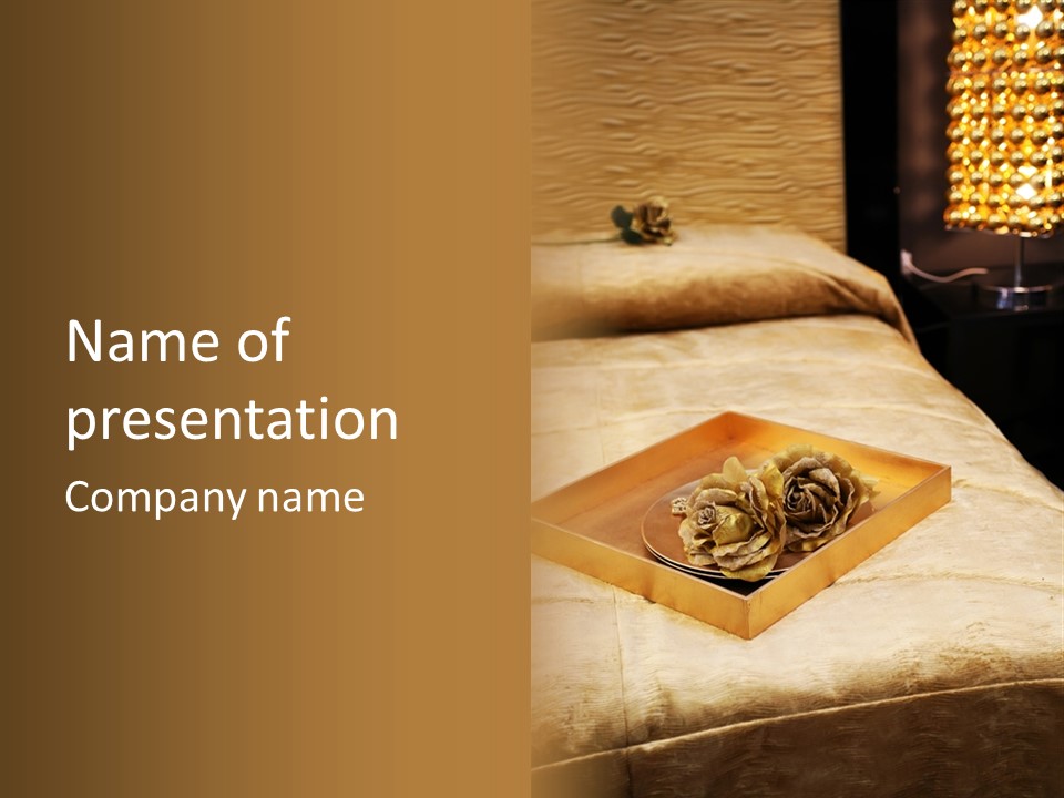 A Bed With A Tray Of Pine Cones On Top Of It PowerPoint Template
