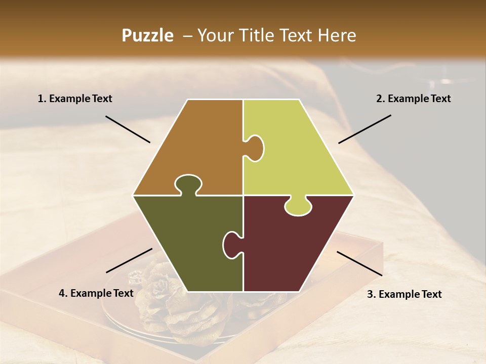 A Bed With A Tray Of Pine Cones On Top Of It PowerPoint Template