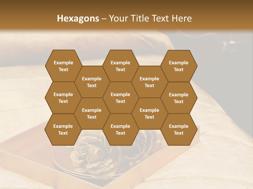 A Bed With A Tray Of Pine Cones On Top Of It PowerPoint Template