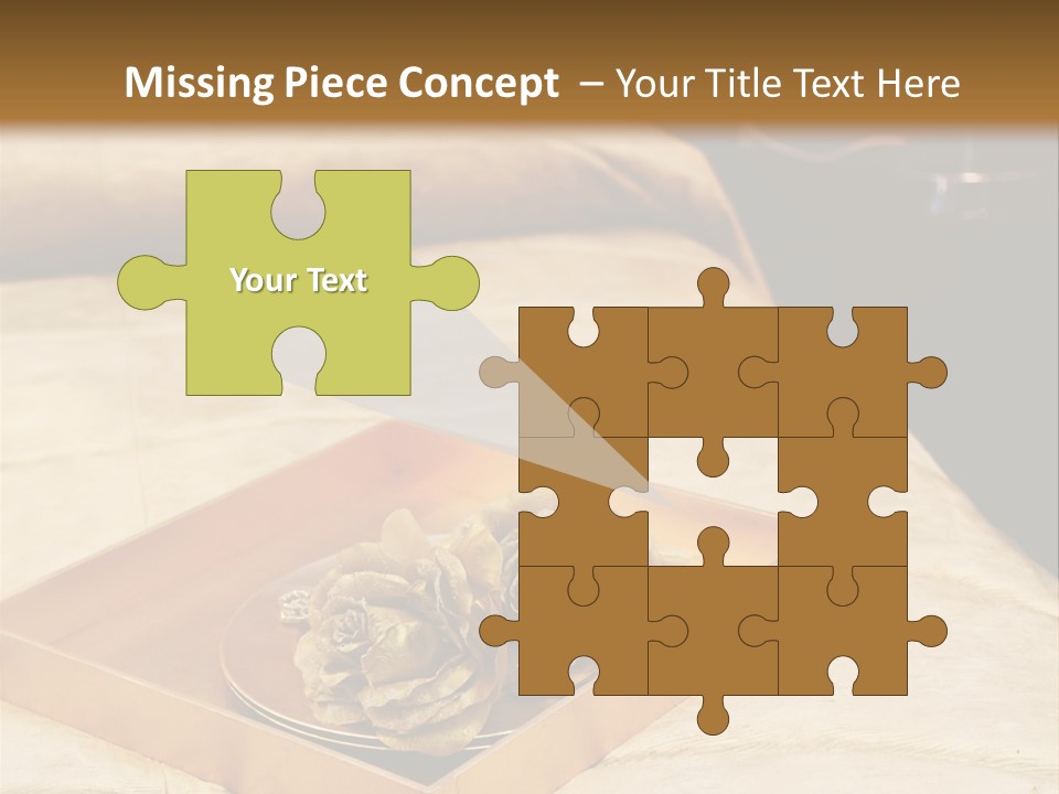 A Bed With A Tray Of Pine Cones On Top Of It PowerPoint Template
