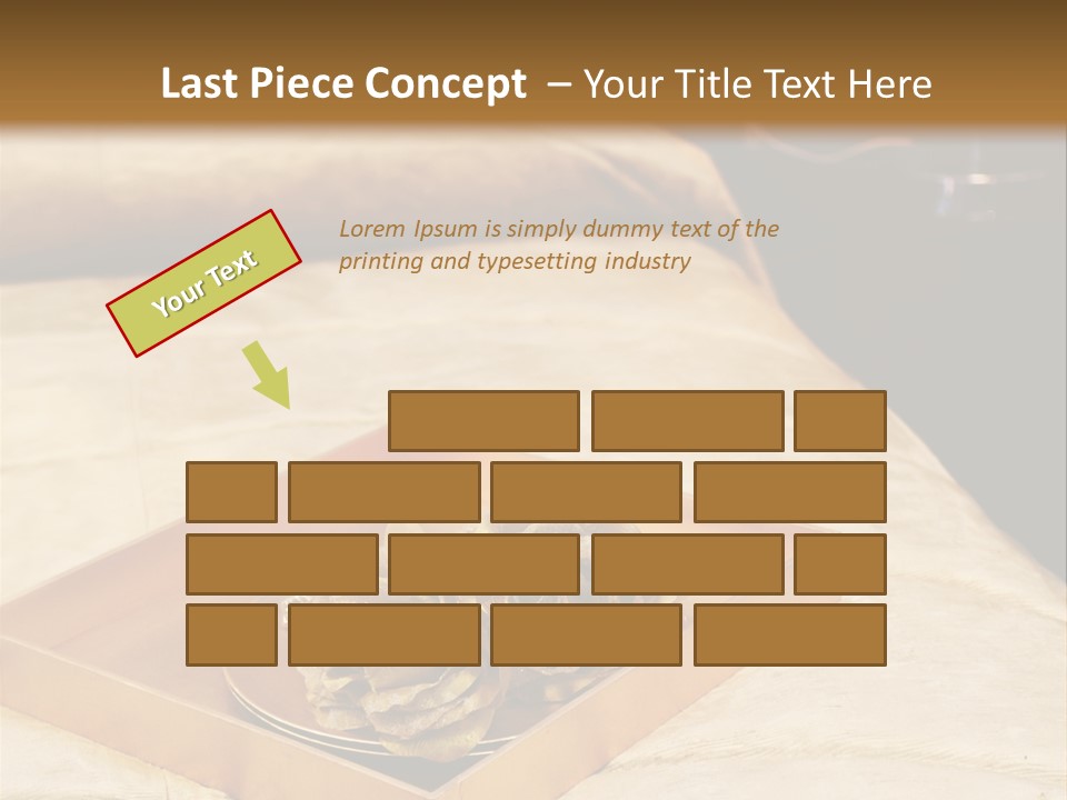 A Bed With A Tray Of Pine Cones On Top Of It PowerPoint Template