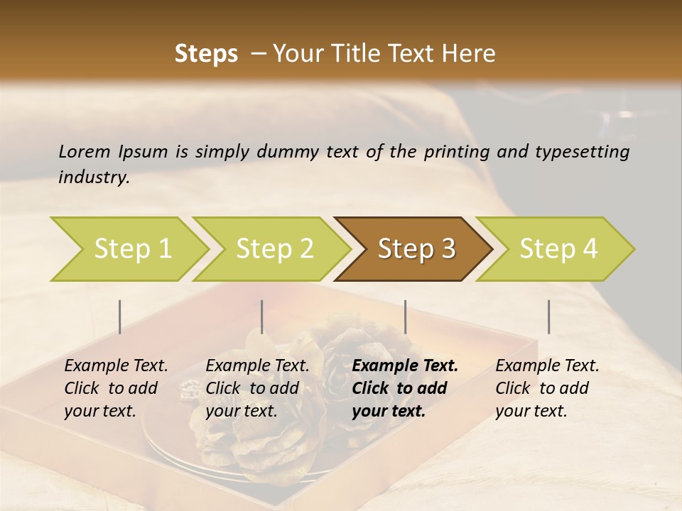 A Bed With A Tray Of Pine Cones On Top Of It PowerPoint Template