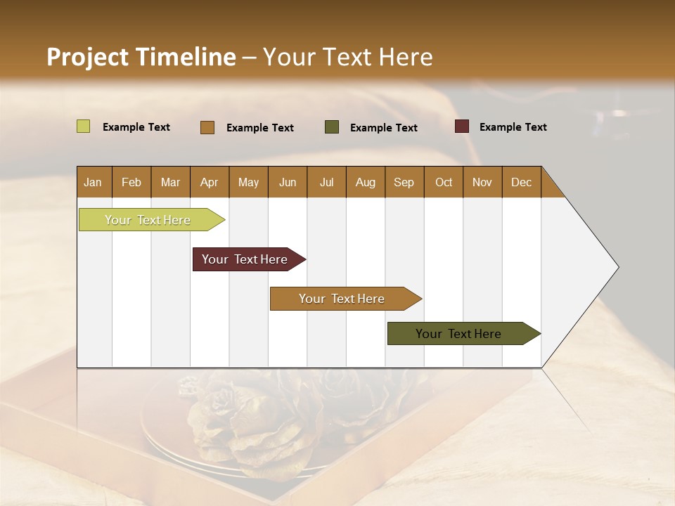 A Bed With A Tray Of Pine Cones On Top Of It PowerPoint Template