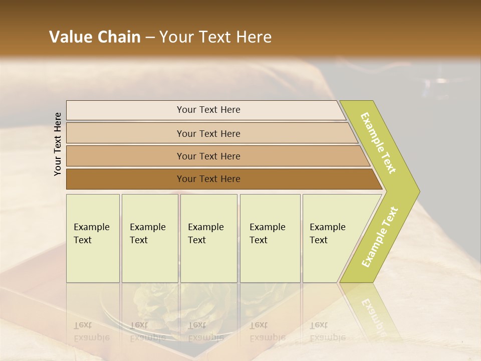 A Bed With A Tray Of Pine Cones On Top Of It PowerPoint Template