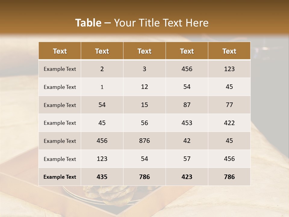 A Bed With A Tray Of Pine Cones On Top Of It PowerPoint Template