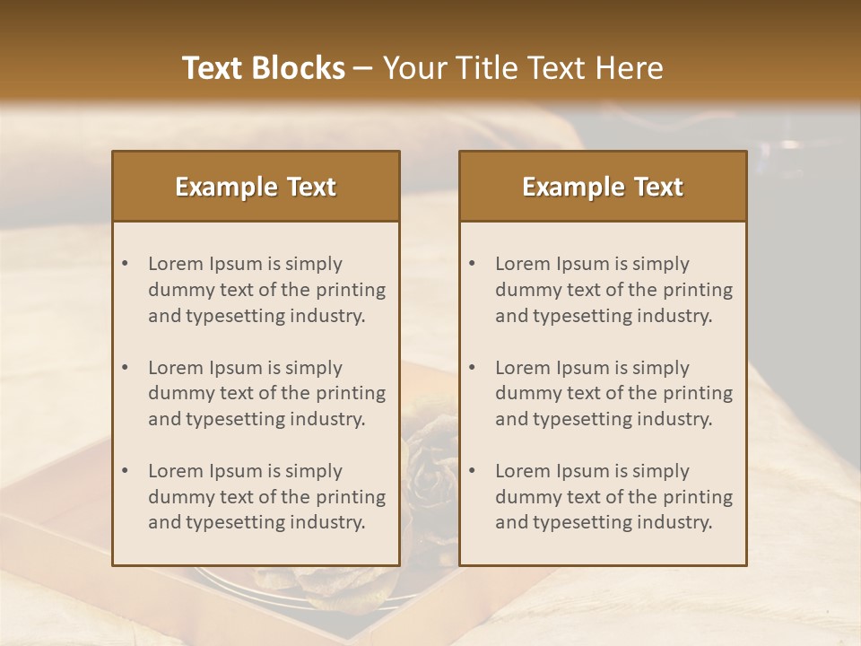 A Bed With A Tray Of Pine Cones On Top Of It PowerPoint Template